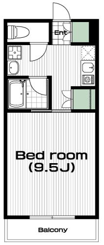 京王堀之内駅の賃貸 61,000円 間取り図