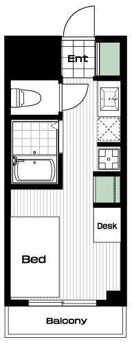明大前駅の賃貸 83,000円 間取り図