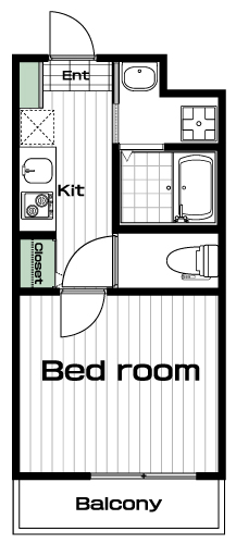 玉川学園前駅の賃貸 65,000円 間取り図