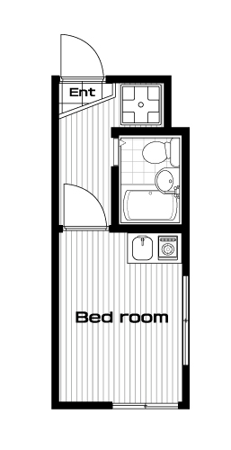 本蓮沼駅の賃貸 46,000円 間取り図