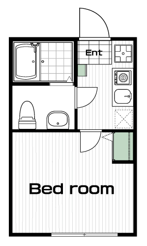 初台駅の賃貸 80,000円 間取り図