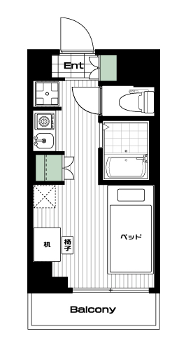 小竹向原駅の賃貸 73,000円 間取り図