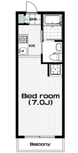 玉川学園前駅の賃貸 65,000円 間取り図