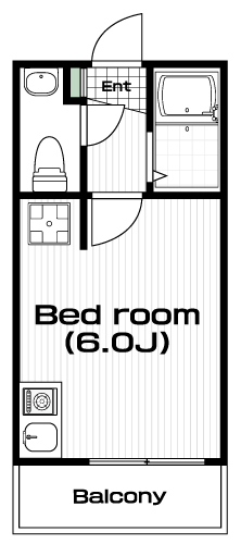 東小金井駅の賃貸 57,000円 間取り図