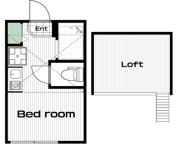 永福町駅の賃貸 65,000円 間取り図