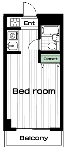 白楽駅の賃貸 48,000円 間取り図