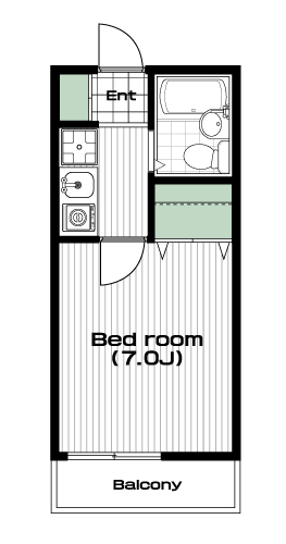 南与野駅の賃貸 35,000円 間取り図