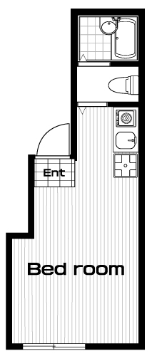 四ツ谷駅の賃貸 80,000円 間取り図