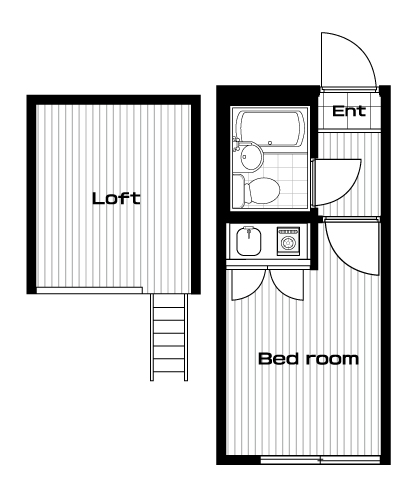 本蓮沼駅の賃貸 44,000円 間取り図