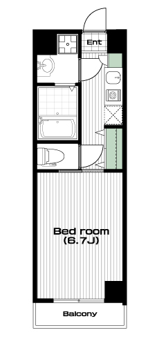 市川駅の賃貸 57,000円 間取り図