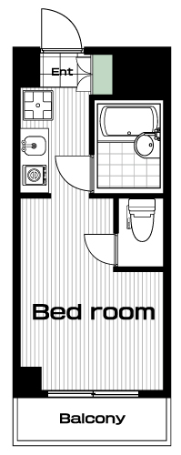 下北沢駅の賃貸 80,000円 間取り図