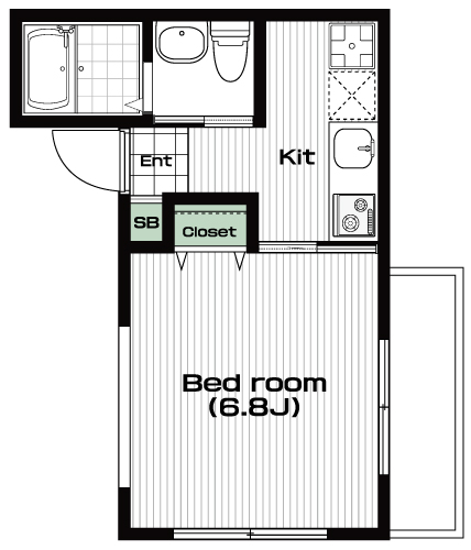 日吉駅の賃貸 72,000円 間取り図