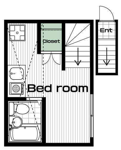 上井草駅の賃貸 40,000円 間取り図
