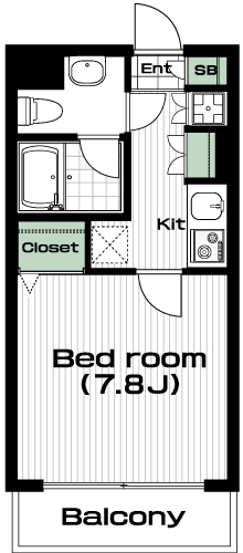 日吉駅の賃貸 93,000円 間取り図
