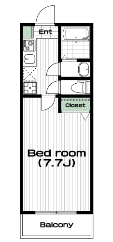 青葉台駅の賃貸 60,000円 間取り図
