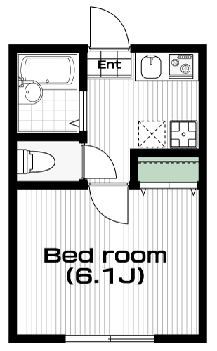 一橋学園駅の賃貸 64,000円 間取り図