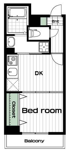 久地駅の賃貸 79,000円 間取り図