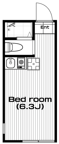 白楽駅の賃貸 59,000円 間取り図