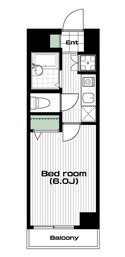 茗荷谷駅の賃貸 86,000円 間取り図