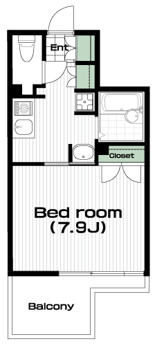 武蔵関駅の賃貸 82,000円 間取り図