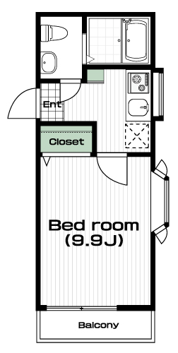 田無駅の賃貸 63,000円 間取り図