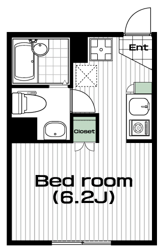 矢口渡駅の賃貸 72,500円 間取り図