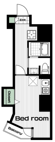 新横浜駅の賃貸 72,000円 間取り図