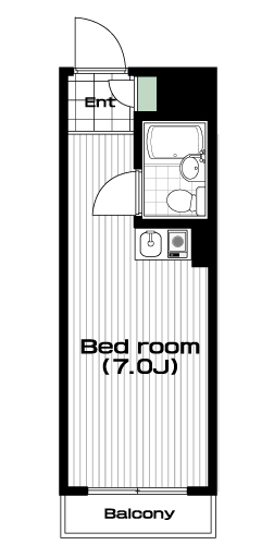 氷川台駅の賃貸 62,000円 間取り図