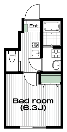 国分寺駅の賃貸 55,000円 間取り図