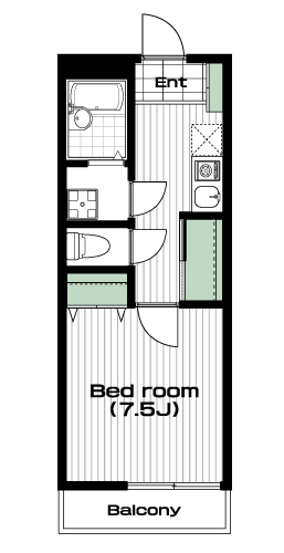 坂戸駅の賃貸 39,000円 間取り図
