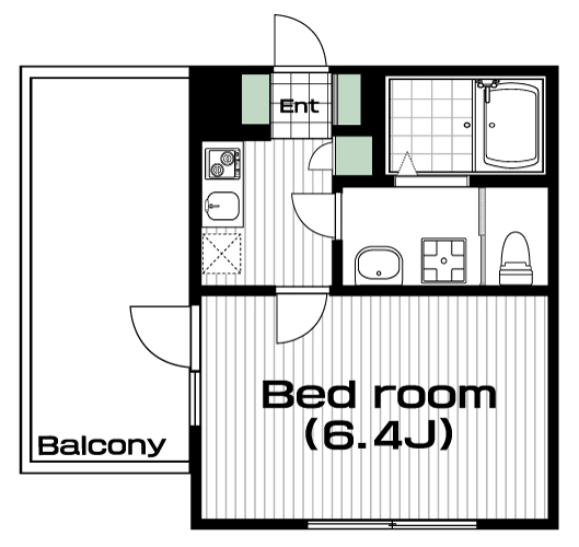 一橋学園駅の賃貸 75,000円 間取り図