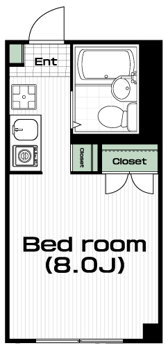 南大沢駅の賃貸 34,000円 間取り図