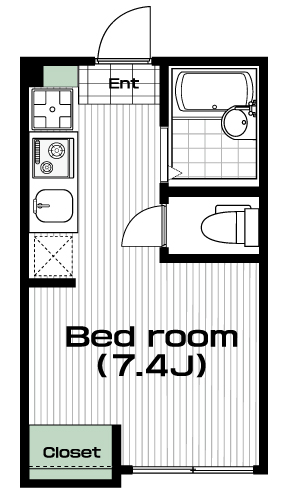新馬場駅の賃貸 81,000円 間取り図