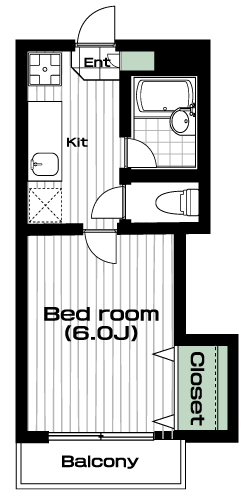 二子玉川駅の賃貸 57,000円 間取り図