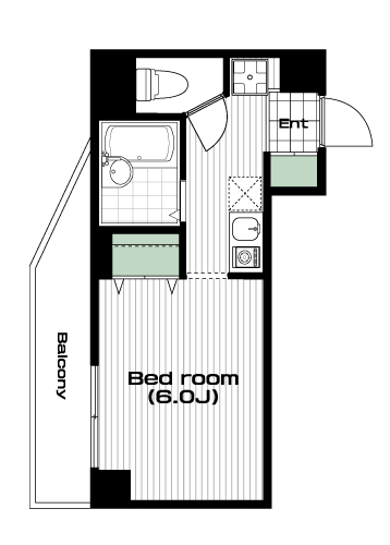 鶴瀬駅の賃貸 60,000円 間取り図