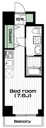 阪東橋駅の賃貸 72,000円 間取り図