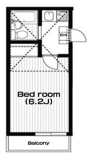 井荻駅の賃貸 55,000円 間取り図