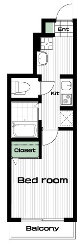 経堂駅の賃貸 91,000円 間取り図
