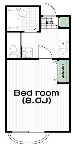 高幡不動駅の賃貸 56,000円 間取り図