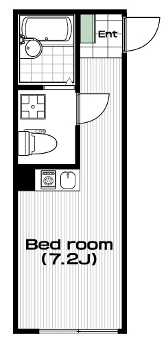 京急蒲田駅の賃貸 70,000円 間取り図