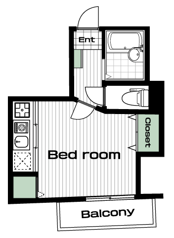 和田町駅の賃貸 53,000円 間取り図