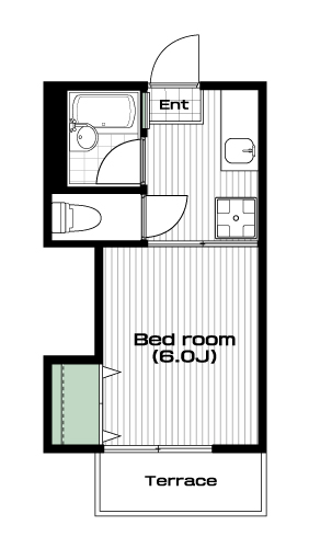 小竹向原駅の賃貸 61,000円 間取り図