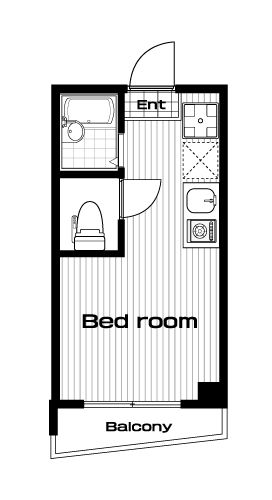 椎名町駅の賃貸 55,000円 間取り図