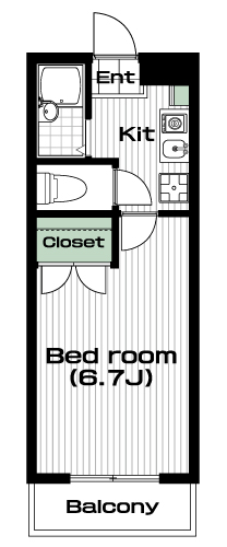 日吉駅の賃貸 53,000円 間取り図