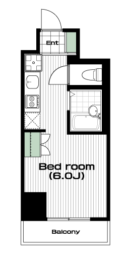 御徒町駅の賃貸 82,000円 間取り図