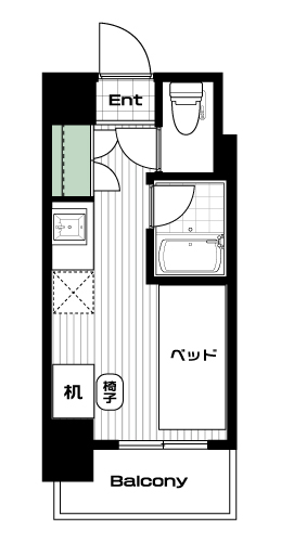志茂駅の賃貸 51,000円 間取り図