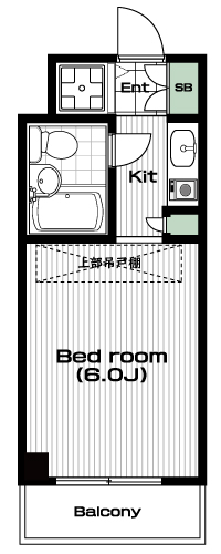 等々力駅の賃貸 56,000円 間取り図