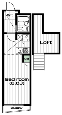 駒沢大学駅の賃貸 79,000円 間取り図