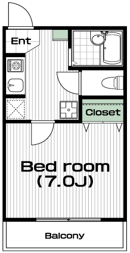 国分寺駅の賃貸 56,000円 間取り図