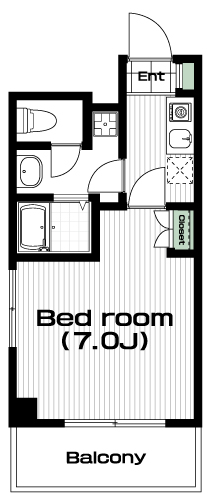 中野駅の賃貸 76,000円 間取り図